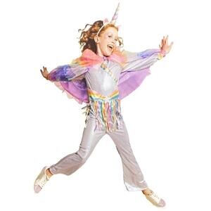 Kid’s Rock Star Rainbow Unicorn HYDE & EEK! Halloween Costume Girls 6-7 Small‎